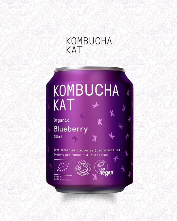 kombucha kat 1 شاي سينشا الياباني العضوي كومبوتشا كات نكهة توت بري/ 250مل - الصورة 1