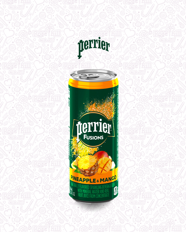 perrier fusions 2 مياة بيريه نكهة الأناناس والمانجو / 330مل - الصورة 1