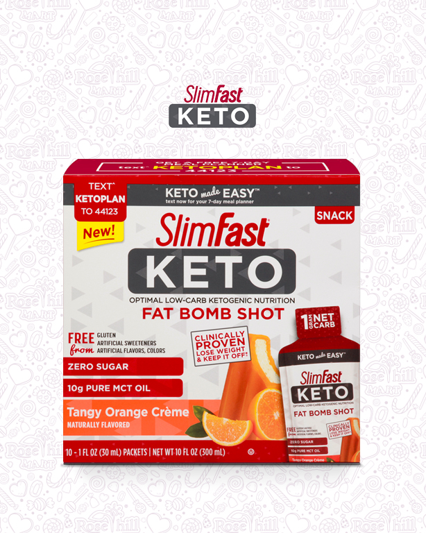 SlimFast 1 سليمفاست كيتو منعش بالبرتقال / 300مل - الصورة 1