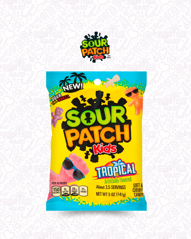 sour patch 2 Sour Patch Kids Tropical /102 Gram - الصورة 1