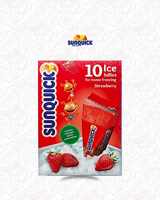 sunquick صن كويك فراولة 10 مصاصات ثلج /650 مل - Image 1