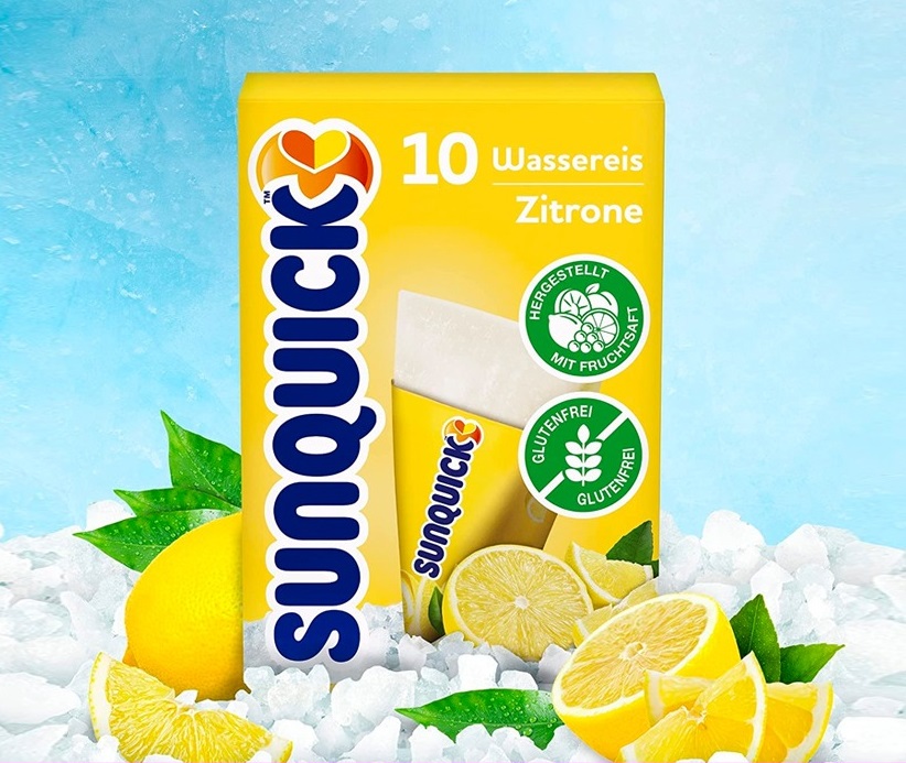 sunquick صن كويك ليمون 10 مصاصات ثلج /650 مل - الصورة 1