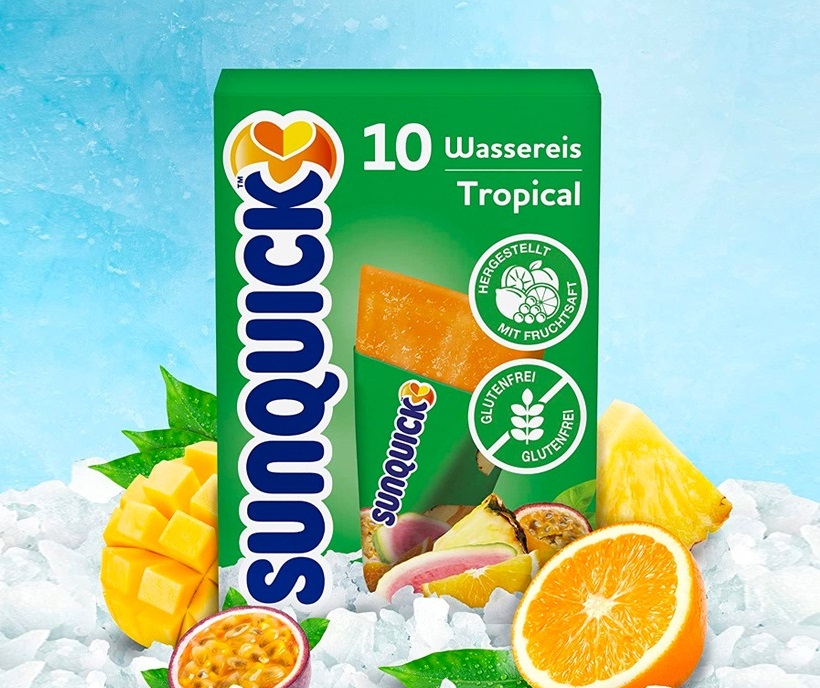 sunquick صن كويك تروبيكال 10 مصاصات ثلج /650 مل - الصورة 1