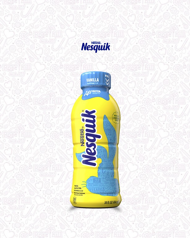 nesquik نستله نسكويك حليب قليل الدسم بالفانيليا/ 414 مل - الصورة 1