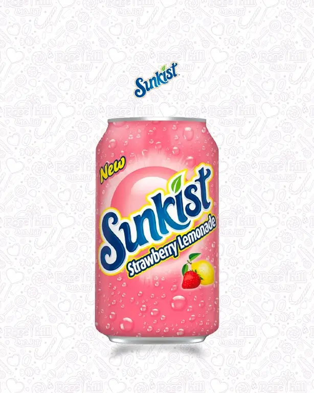 sunkist2 سانكيست ليموناضة فراولة صودا /330 مل - الصورة 1
