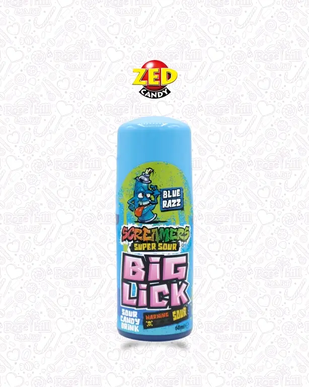 Zed Candy Screamers Blue Razz Big Zed Candy Screamers Big Lick Bleu Razz Candy, 60ml - الصورة 1