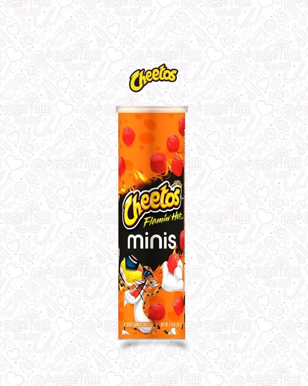 Cheetos Brand Minis Flamin Cheetos Minis Flamin' Hot Cheese Flavored Snacks ,102.7g - الصورة 1