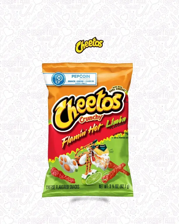 Cheetos Crunchy Flamin' Hot Limon Cheese شيتوس فلمينج هوت كرانشي ليمون/92.1غ - Image 1
