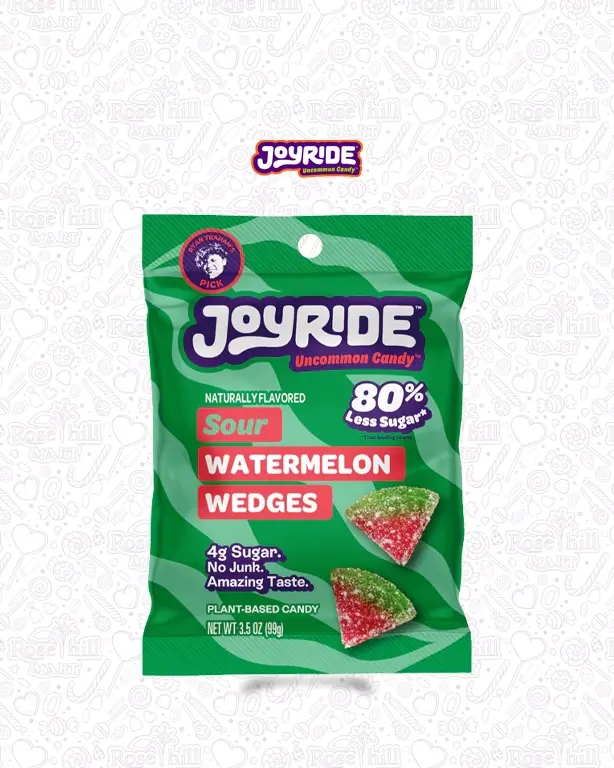 joyride 100 Joyride Sour Watermelon Wedges Less Sugar 99 Gm - الصورة 1