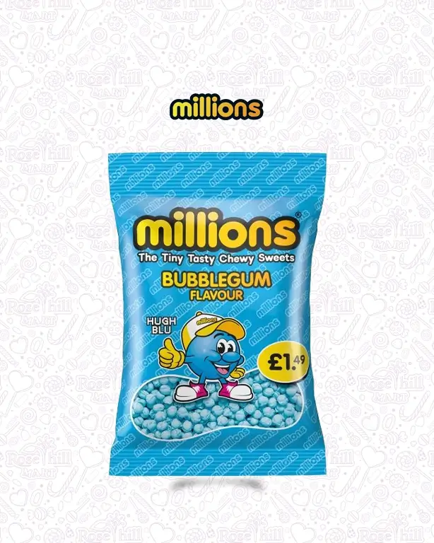 Millions Bubblegum 1 millions Bubblegum Chewy Sweets, 110g - Image 1