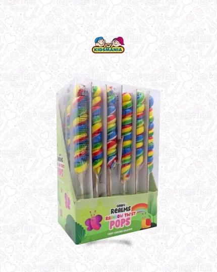 Candy Realms Rainbow Twist Lollipop 55g
