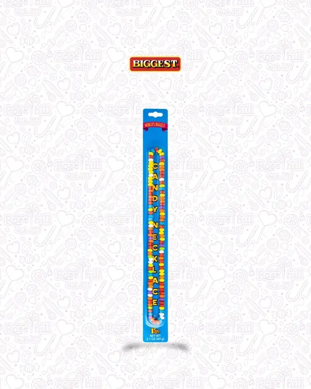 World's Biggest Sour Candy 32Necklace Candy Necklace World Biggest 60 Gram - الصورة 1