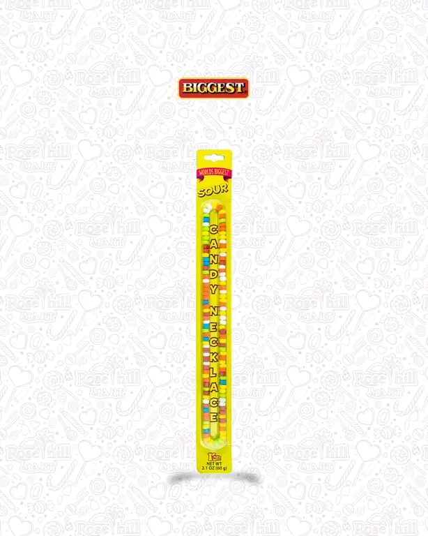 World's Biggest Sour Candy 3Necklace Candy Necklace Sour World Biggest 60 Gram - الصورة 1