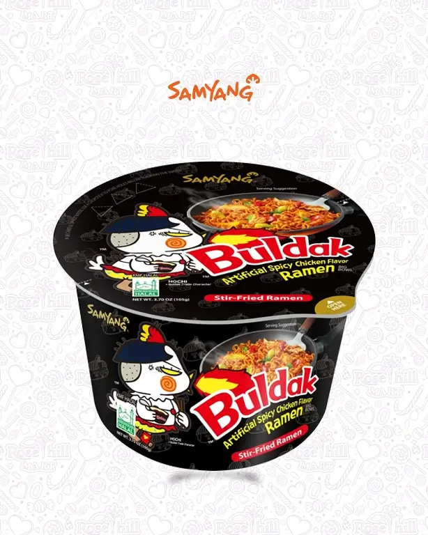 SAMYANG2 Samyang Noodle Hot Chicken Flavor Ramen Big Bowl Black, 105g - Image 1