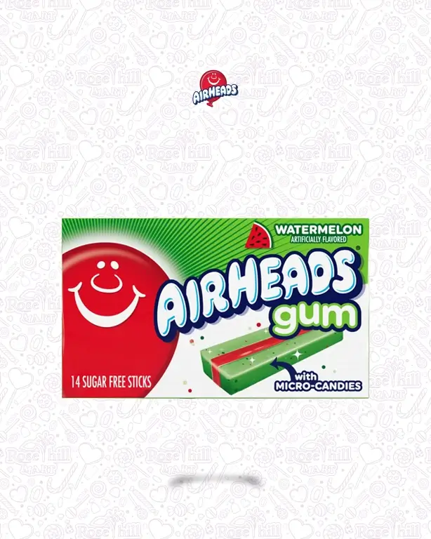 airheads gum watermelon Airheads Watermelon Gum, 34g - Image 1