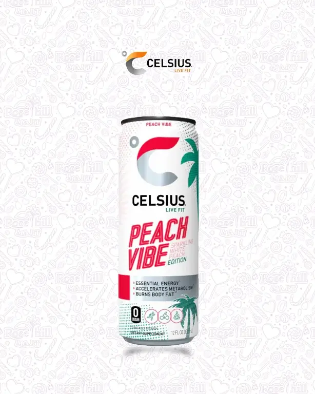 Celsius Live Fit Peach Vibe 355ml Celsius Live Fit Peach Vibe 355ml - الصورة 1