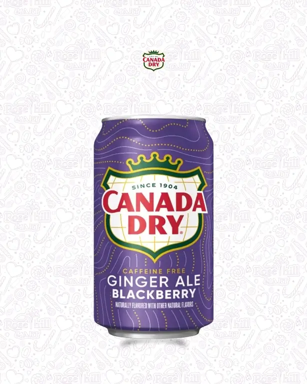 Canada Dry Blackberry Ginger Ale Canada Dry Blackberry Ginger Soda, 355ml - الصورة 1